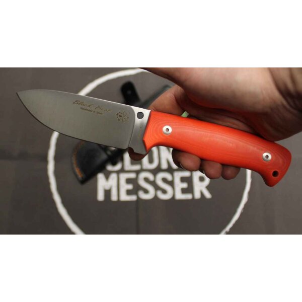 J&V Forester Black Bear Micarta Naranja Outdoormesser