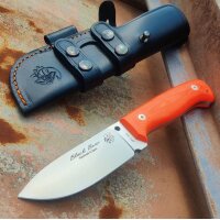 J&V Forester Black Bear Micarta Naranja Outdoormesser
