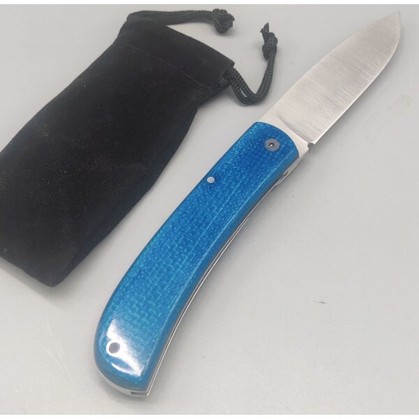 J&V Forester Campera Turquesa 14C28N Stahl Micarta