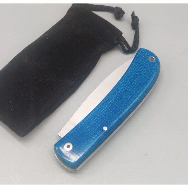 J&V Forester Campera Turquesa 14C28N Stahl Micarta