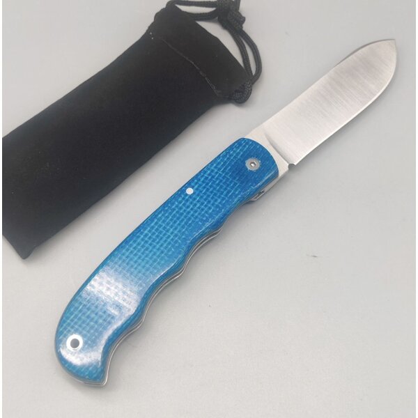 J&V Forester Tucan Azul 14C28N Stahl Micarta
