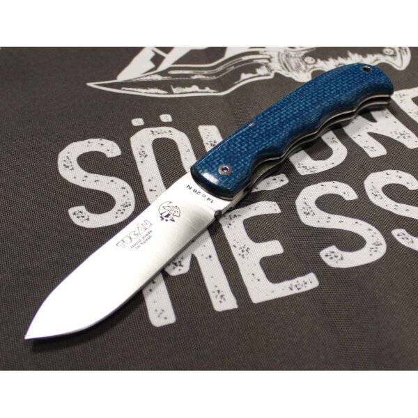 J&V Forester Tucan Azul 14C28N Stahl Micarta