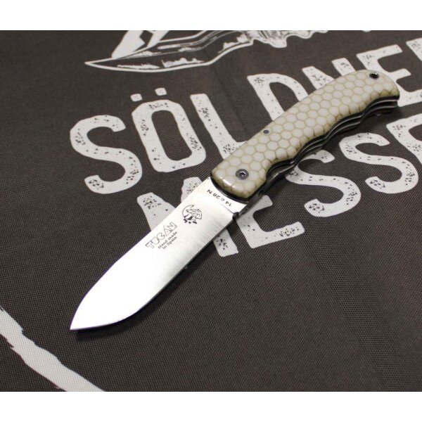 J&V Forester Tucan Panal De Abeja 14C28N Stahl Micarta