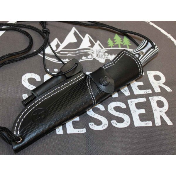 K25 Alaska Bushcraft Knife mit Lederscheide und Feuerstarter