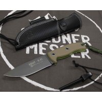 K25 Army K47 Outdoormesser inkl Lederscheide u. Feuerstarter