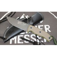 K25 Army K47 Outdoormesser inkl Lederscheide u. Feuerstarter