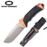 Witharmour Nightingale orange Outdoormesser 440C Stahl +...