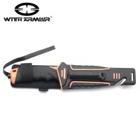 Witharmour Nightingale orange Outdoormesser 440C Stahl +...