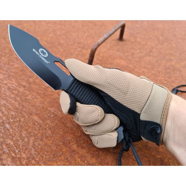 Witharmour Yaksha Outdoormesser 440C Stahl Paracord Griff Black