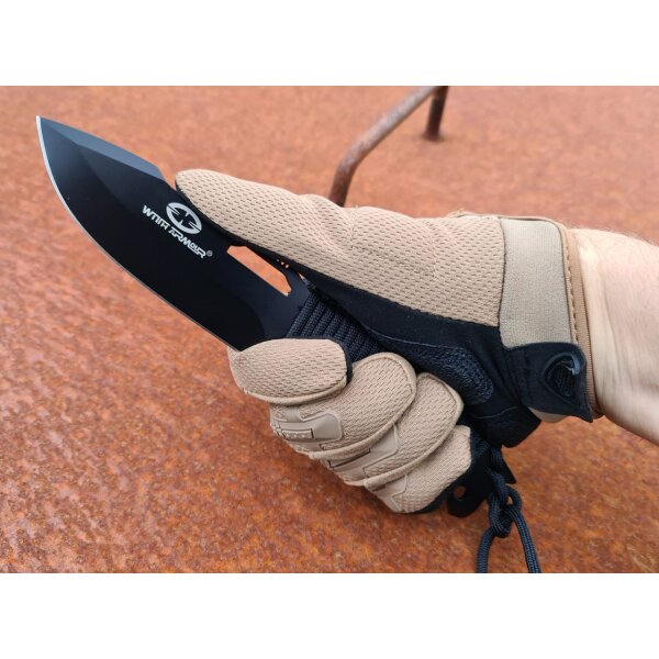 Witharmour Yaksha Outdoormesser 440C Stahl Paracord Griff Black