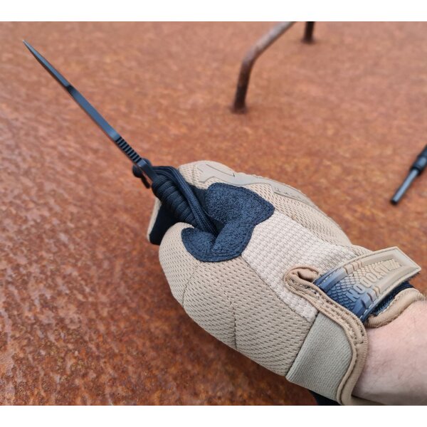 Witharmour Yaksha Outdoormesser 440C Stahl Paracord Griff Black