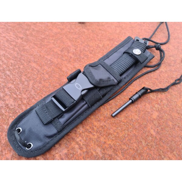 Witharmour Yaksha Outdoormesser 440C Stahl Paracord Griff Black