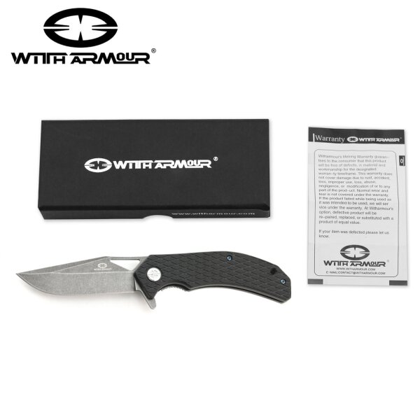 WithArmour Butter Fly D2 Taschenmesser Black