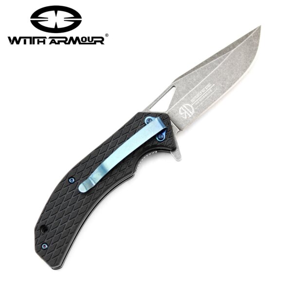 WithArmour Butter Fly D2 Taschenmesser Black