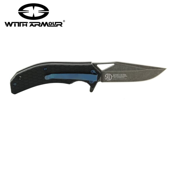 WithArmour Butter Fly D2 Taschenmesser Black