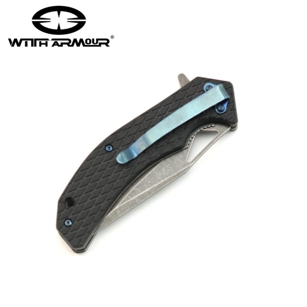 WithArmour Butter Fly D2 Taschenmesser Black