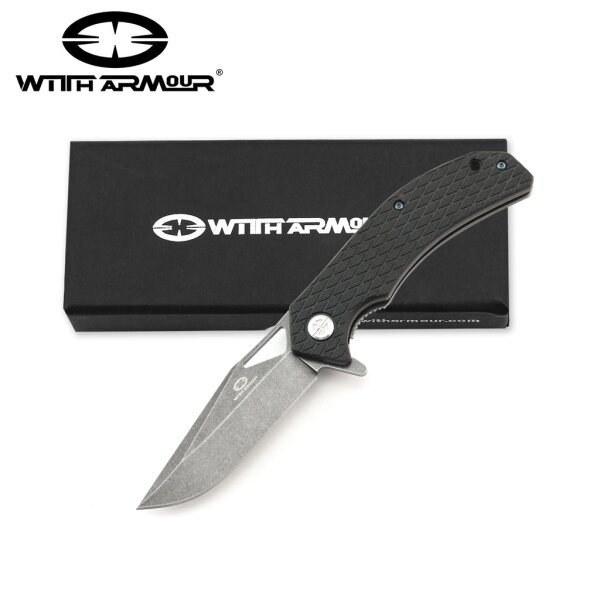 WithArmour Butter Fly D2 Taschenmesser Black