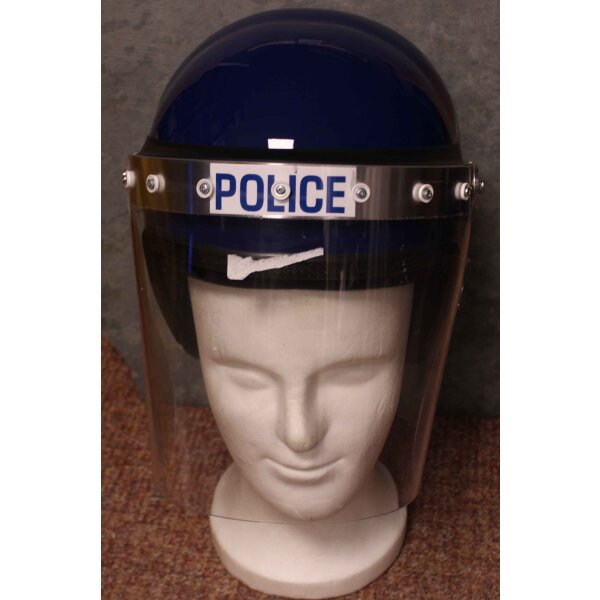 Britischer Polizeihelm Anti Riot ARGUS PT017 Visier Nackenschutz Kommando-Helm