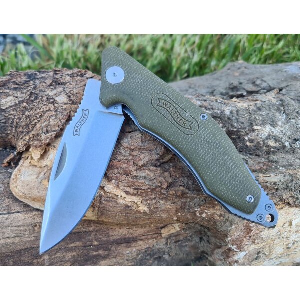 Walther GNK 2 Green Nature Knife D2 Stahl Micarta Griff