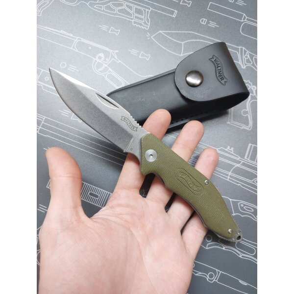 Walther GNK 2 Green Nature Knife D2 Stahl Micarta Griff