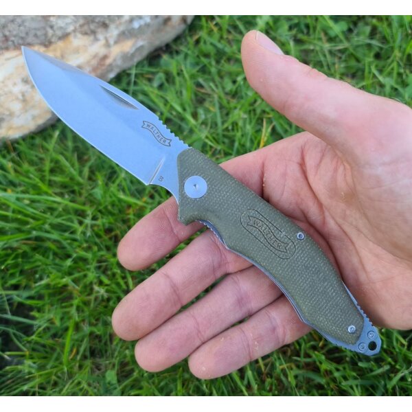Walther GNK 2 Green Nature Knife D2 Stahl Micarta Griff