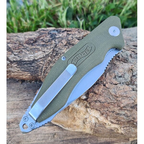 Walther GNK 2 Green Nature Knife D2 Stahl Micarta Griff