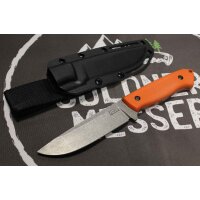 ZA-PAS Fahrtenmesser Ultra Outdoor  G10 Orange Stonewash