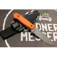 ZA-PAS Fahrtenmesser Ultra Outdoor  G10 Orange Stonewash