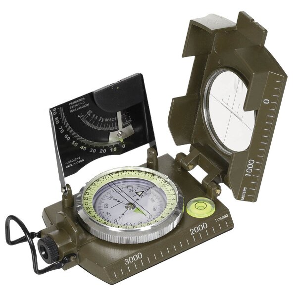 MFH Ital. Kompass Metallgehäuse Armee Marschkompass