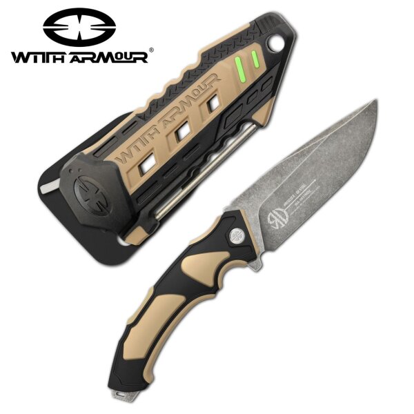 WithArmour RescueX Outdoormesser 440C Stahl Messer