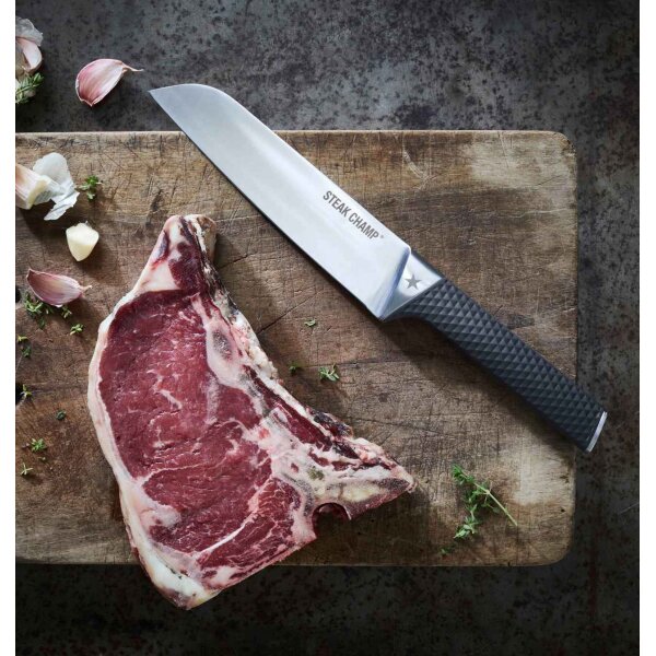 Steak Champ Chefs Knife Kitchen Pro Kochmesser Messer Kochen Essen Grillen