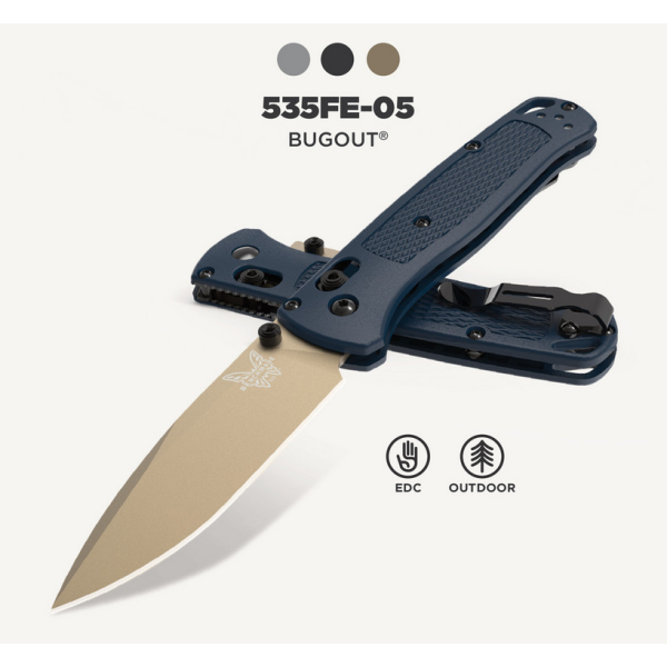 Benchmade Bugout 535 Axis Lock CPM-S30V Stahl Crater Blue