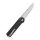 QSP Knife LARK Folder Blue Shredded Carbon 14C28N