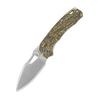 QSP Knife Hornbill Golden Carbon S35VN Folder