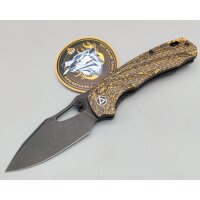 QSP Knife Hornbill Golden Carbon S35VN Folder Blackwash