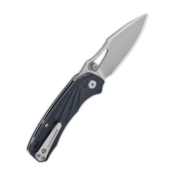 QSP Knife Hornbill Blue Carbon S35VN Folder