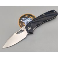 QSP Knife Hornbill Blue Carbon S35VN Folder