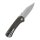 QSP Knife Kestrel Folder 14C28N Dark Brown Micarta