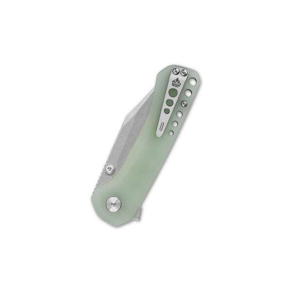 QSP Knife Kestrel Folder 14C28N Jade G10