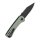 QSP Knife Kestrel Folder 14C28N Jade G10 Blackwash