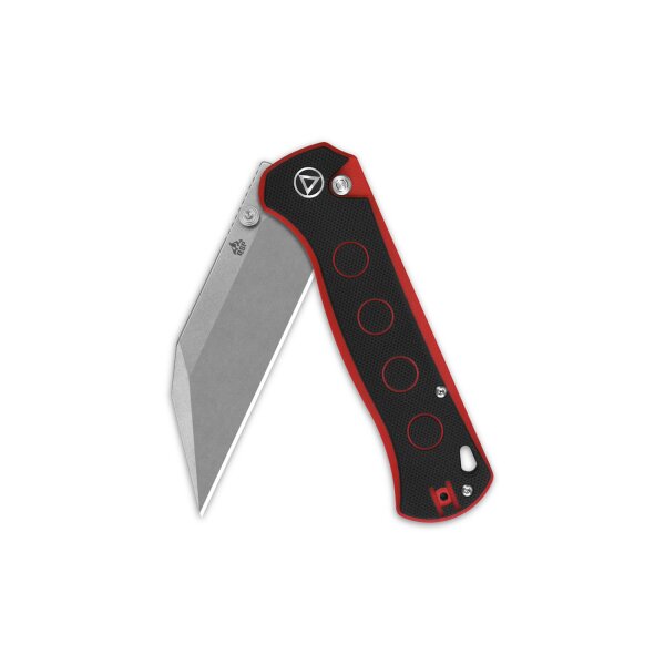 QSP Knife Swordfish Red-Black Button Lock