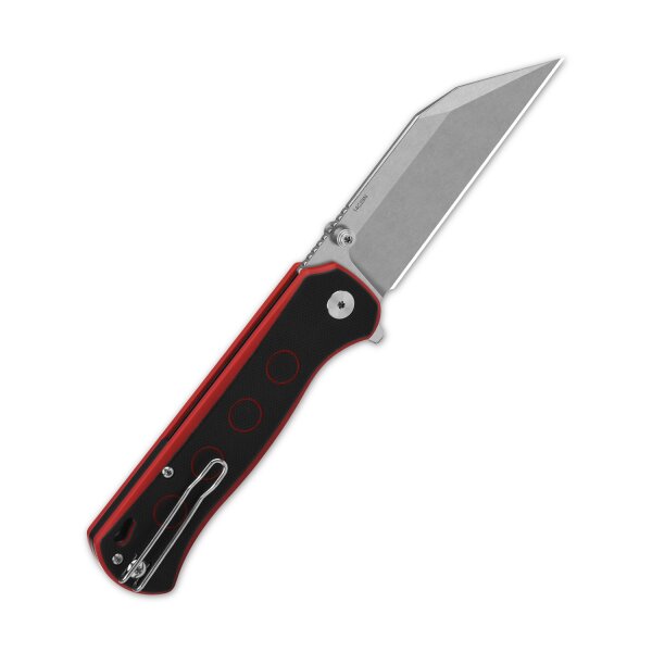 QSP Knife Swordfish Red-Black Button Lock