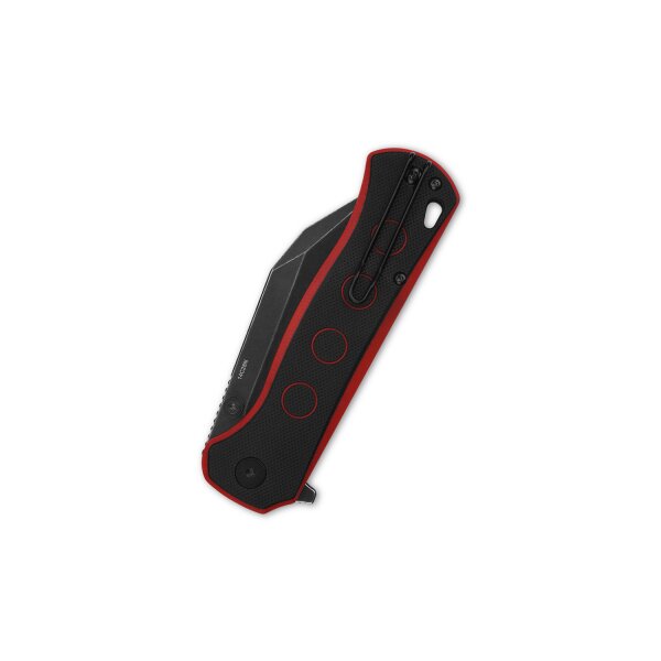 QSP Knife Swordfish Red-Black Button Lock Blackwash