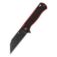 QSP Knife Swordfish Red-Black Button Lock Blackwash