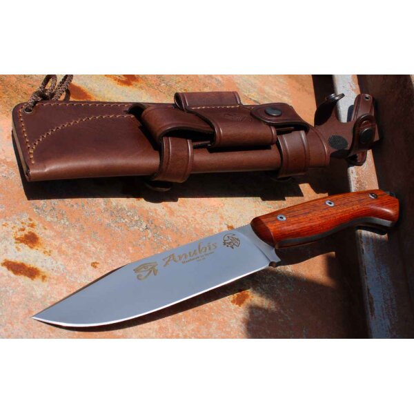 J&V Forester Knives Anubis MoVa Stahl Cocoboloholz inkl. Lederscheide