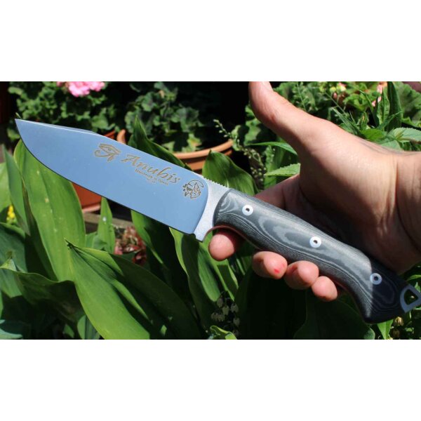 J&V Forester Knives Anubis MoVa Stahl Micarta inkl. Lederscheide