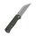 QSP Knife Swordfish Green Micarta Button Lock Stonewash