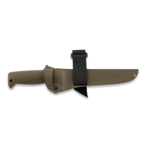 Peltonen Knives Sissipuukko M95 Ranger Knife Cerakote Kunststoffscheide Coyote