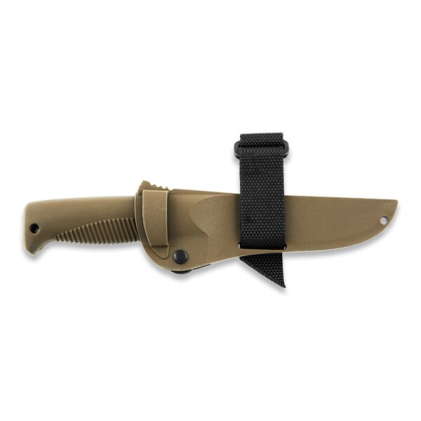 Peltonen Knives Puukko M07 Ranger Bushcraft Cerakote FDE Kunststoffscheide Coyote