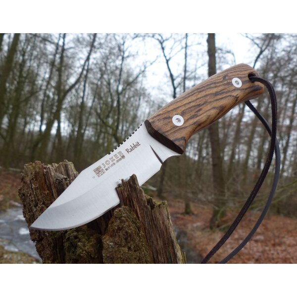 Joker Rabbit Jagdmesser 4416 Stahl Bocoteholz inkl. Lederscheide